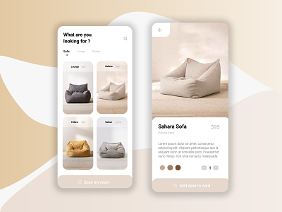 🏠 Lounge - Home furniture shop app design minimal modern shop ui design ui ux ux design