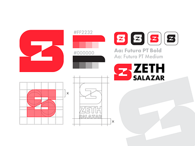 Zeth Salazar | Personal Branding Project ambigram branding graphicdesign lettermark logo logo design logodesign logodesigner logogrid logomark monogram personal branding