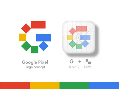 Google Pixel Concept branding graphicdesign icon illustrator lettermark logo logodesign logodesigner logomark monogram