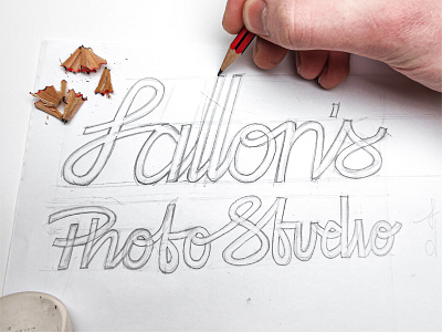 Typography Sketch | Fallon's Photo Studio branding graphicdesign lettering lettermark logo logodesign logodesigner logotype sketch sketching typography typography logo wordmark
