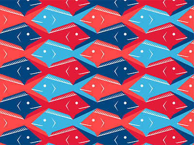 Tesselated Fish Pattern! branding graphicdesign icon illustration illustrator logo logodesign logodesigner logomark pattern pattern design tessellation