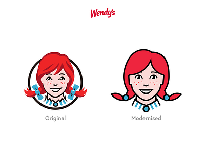 Wendy's Logo Redesign Concept branding graphicdesign icon illustration illustrator lettermark logo logodesign logodesigner logomark