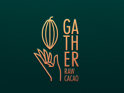 Gather | Raw Cacao brand identity branding chocolate graphicdesign illustrator logo logo design logodesign logodesigner logomark logotype
