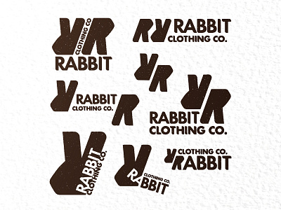 Rabbit Clothing Co. Logo Lock-ups pt.2 branding graphicdesign illustrator lettermark logo logodesign logodesigner logomark logotype monogram