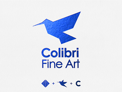 Colibri Fine Art Logo branding graphicdesign icon illustration illustrator lettermark logo logodesign logodesigner logomark logotype monogram