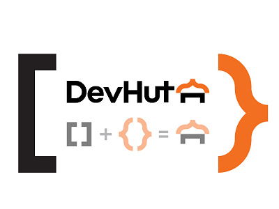 DevHut Coding Logo branding graphicdesign icon illustration illustrator lettermark logo logodesign logodesigner logomark logotype monogram