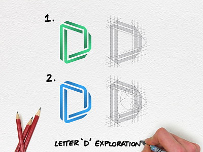 Letter D Exploration branding graphicdesign icon illustrator lettermark logo logodesign logodesigner logomark monogram