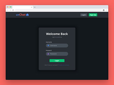 Login Page (Dark Mode)