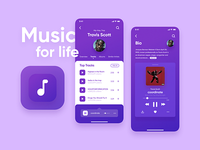 Music App UI Concept application application ui concept ios ios app mobile music music app music app ui music for life ui ui ux uidesign vector webdesign