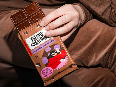 Fellow Creatures - Vegan Chocolate brand branding chocolate experimental identity illustration logo packaging typography vegan