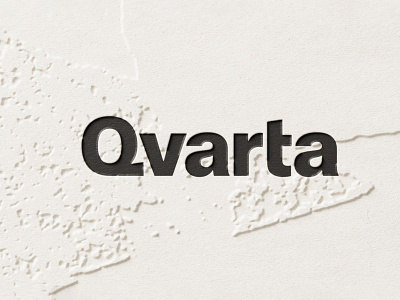 Qvarta - Architects 3d branding embossing graphic design identity logo