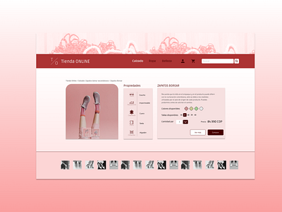 Daily UI - E-commerce shop. daily challange dailyui design e commerce pink shoes ui ui design uidesign web webdesign website website design