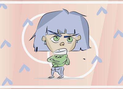 Angry Girl beauty character design girl character illustration illustrator portrait vector vintage colors women