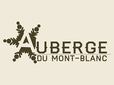 Auberge du mont-blanc logo snowflake vector