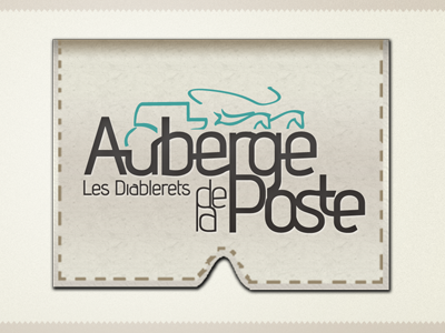 Auberge de la poste logo visual identity website