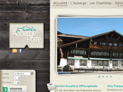 Auberge de la poste webdesign wordpress