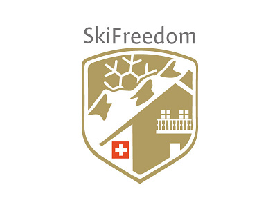 Skifredom Evo 2 chalet illustrator logo ski