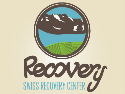 Swiss recovery center color illustrator lavaux logo mountain switzerland