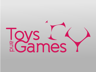 Toys and games - new font logo vector