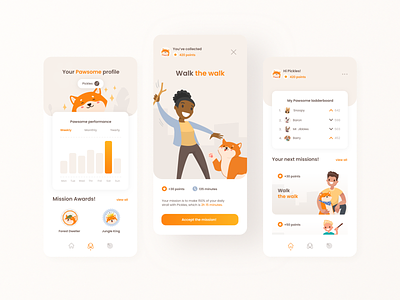 Pawsome - mobile pet app design