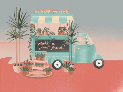 Plant Truck colors digitalart digitalilustration illustration plant plants procreate truck