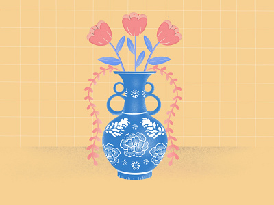 Vase design digitalart digitalilustration illustration plants procreate