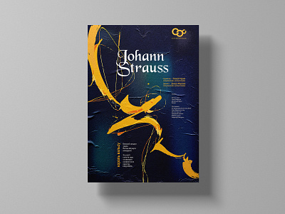 Johann Strauss concert poster abstract design graphic design musicposter poster typography
