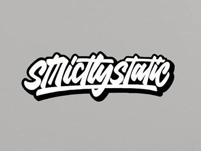 Strictly static lettering logo apparel automotive logo brand branding calligraphy clothing design designer lettering logo logotype monogram