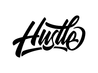 Hustle script lettering