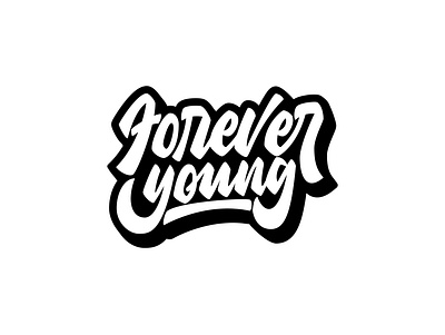 FOREVER YOUNG LETTERING apparel brand branding clothing design lettering logo logotype monogram vector