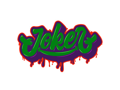 Joker lettering design apparel brand branding calligraphy clothing design joker lettering logo logotype monogram tshirt