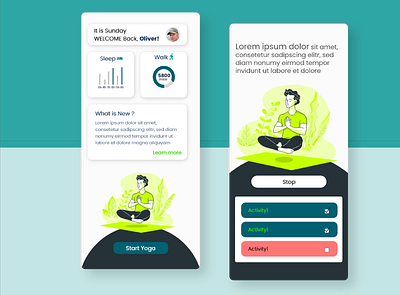 Fitness animation @adobexd @design adobe xd animation app ui ux