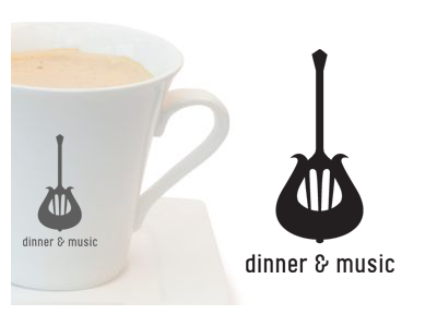 Dinner & Music clean dinner eat fork guitar harp lunch music restaurant sharp