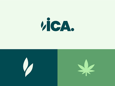 ICA canabis green health logo logodesign logotype