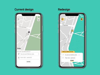 Glovo map redesign app dailyui delivery delivery app design flat glovo map minimal mobile redesign ui ux