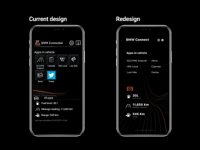 BMW Connect redesign app bmw bmw connect car car app car interface dailyui design flat minimal mobile product redesign ui ux
