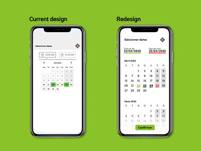 Flight reservation calendar redesign