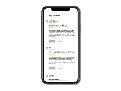 Customer reviews amazon app customer dailyui design flat minimal mobile product redesign reviews ui ux