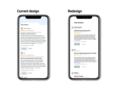 Customer reviews redesign amazon app customer dailyui design flat minimal mobile product redesign reviews ui ux