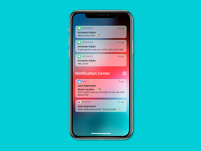 iOS Notifications redesign app apple dailyui design flat ios minimal mobile notifications product redesign ui ux