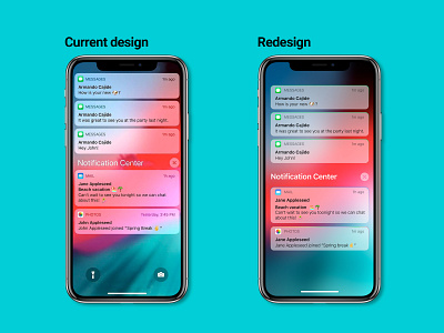 iOS Notifications redesign app apple dailyui design flat ios minimal mobile notifiaction notifications product redesign ui ux