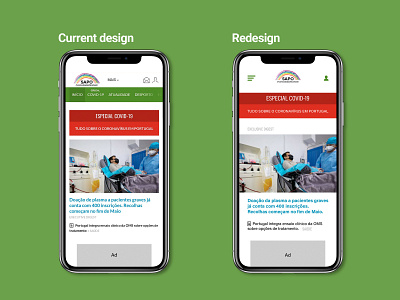 Sapo news mobile website redesign
