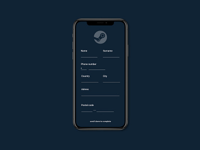 Credit card checkout - Steam redesign app checkout credit card creditcard daily dailyui design flat minimal steam ui ux