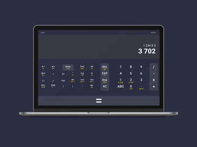 Casio Fx-82MS desktop redesign app calculator dailyui desktop flat minimal ui