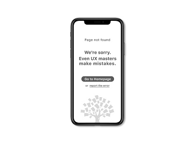 Error 404 page mobile 404 dailyui design error error page flat interaction design foundation minimal mobile ui ux ux ui