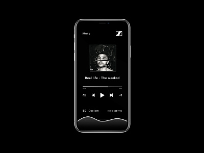 CapTune music player redesign app dailyui design flat minimal mobile music music app music app ui sennheiser ui