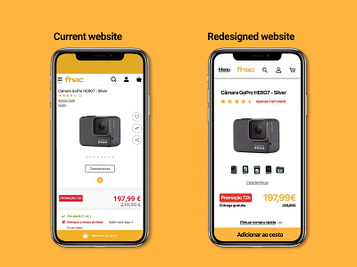 Product page Fnac mobile