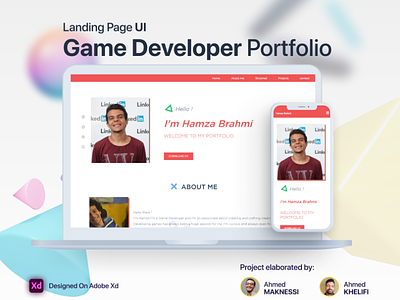 Landing Page UI - Game Developer Portfolio landing page portfolio ui ux