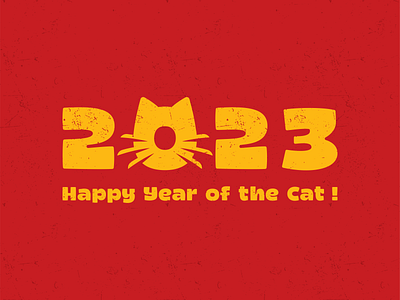 Happy Year of the Cat ! animal branding cat cats design logo lunar new year tet vector vietnam