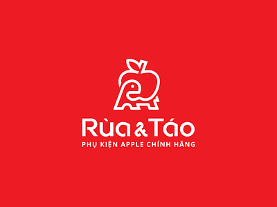 Rùa & Táo - Logo Design animal apple branding design huytuong logo tortoise vietnam